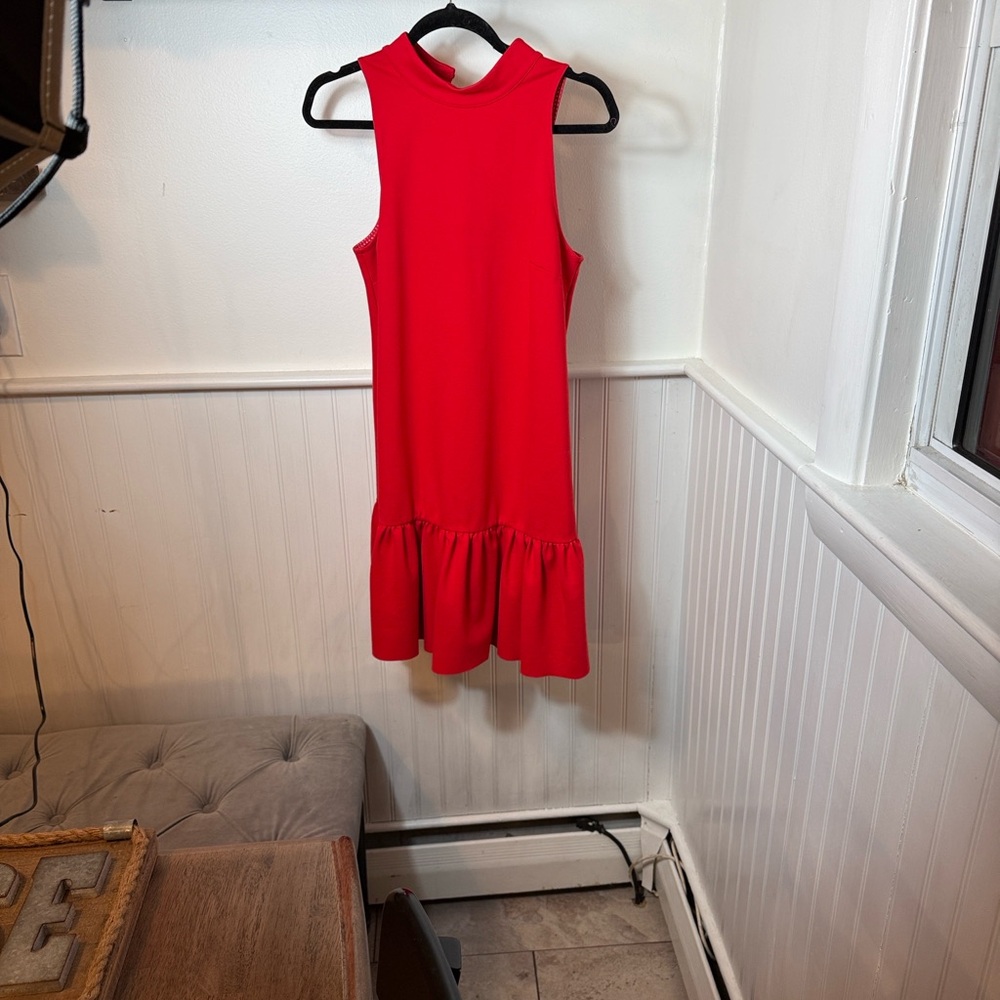 Anthropologie Vibrant Red Mini Dress - Picture 5 of 6